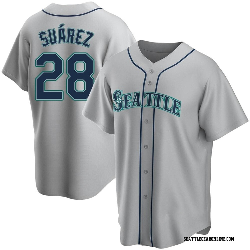 Women's Eugenio Suarez Seattle Mariners Replica Black Holographic Alternate  Jersey