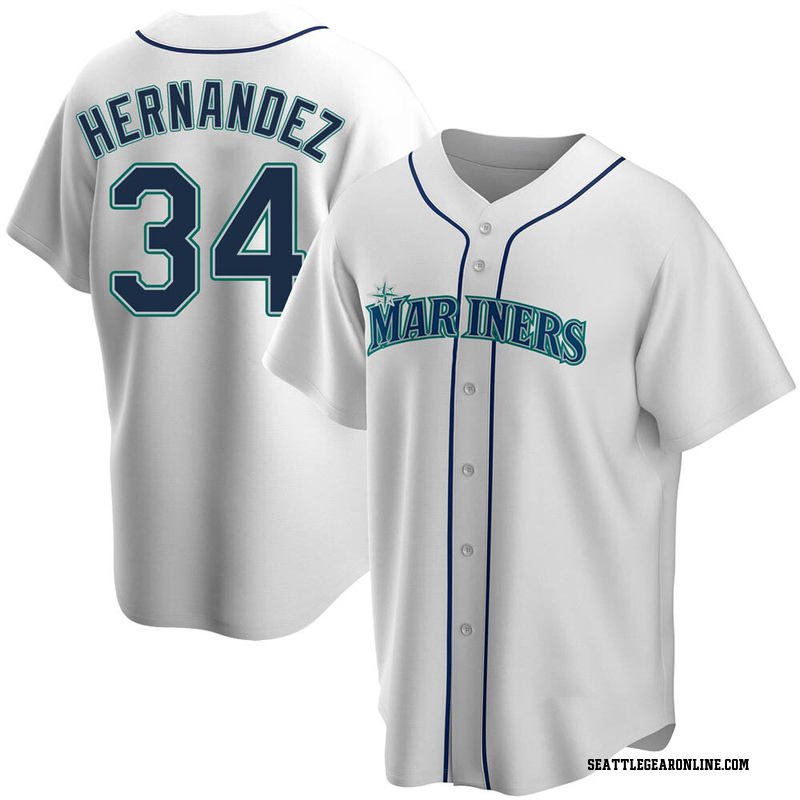 Seattle Mariners #34 Felix Hernandez White With Camo Jersey on sale,for  Cheap,wholesale from China