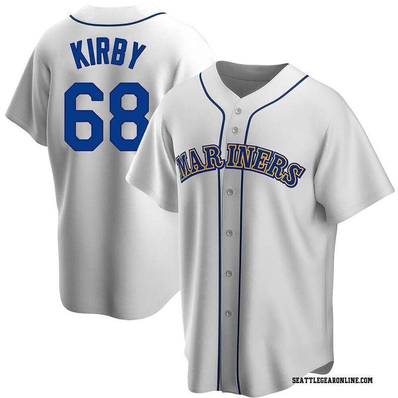 SEATTLE MARINERS- GEORGE KIRBY AUTOGRAPH #68 WHITE NIKE JERSEY JSA AI81991