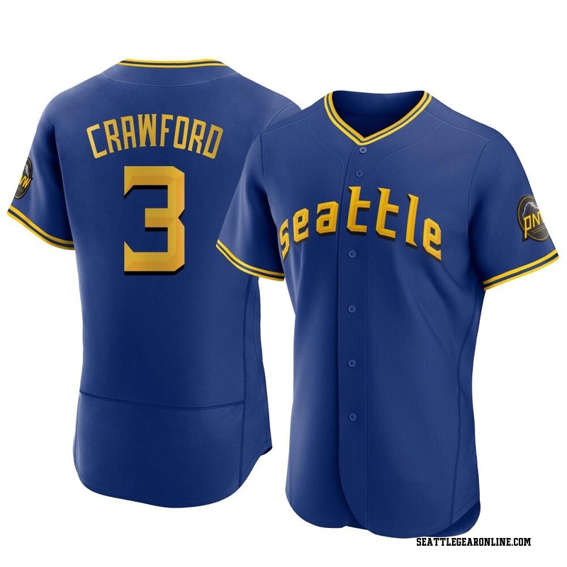 Authentic Majestic J. P. CRAWFORD 44 LARGE SEATTLE MARINERS FLEX BASE Jersey