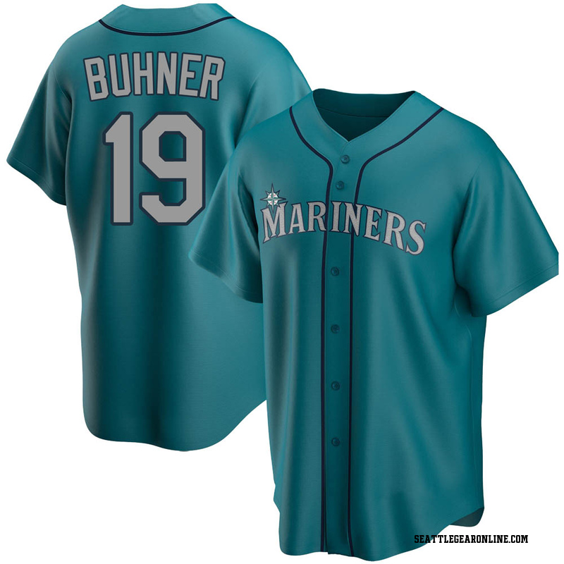 20119 Majestic Seattle Mariners JAY BUHNER Sewn Baseball JERSEY GRAY New