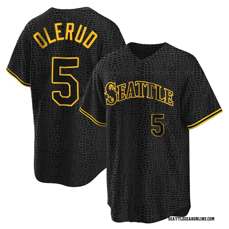 Youth John Olerud Seattle Mariners Replica Black Golden Alternate