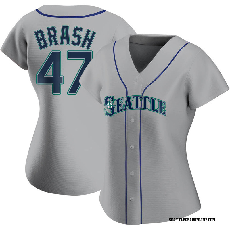 Women's Matt Brash Seattle Mariners Roster Name & Number T-Shirt - Navy