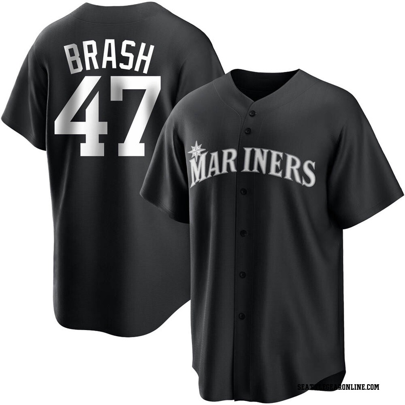 Men's Matt Brash Seattle Mariners Royal 2023 City Connect Name & Number T- Shirt