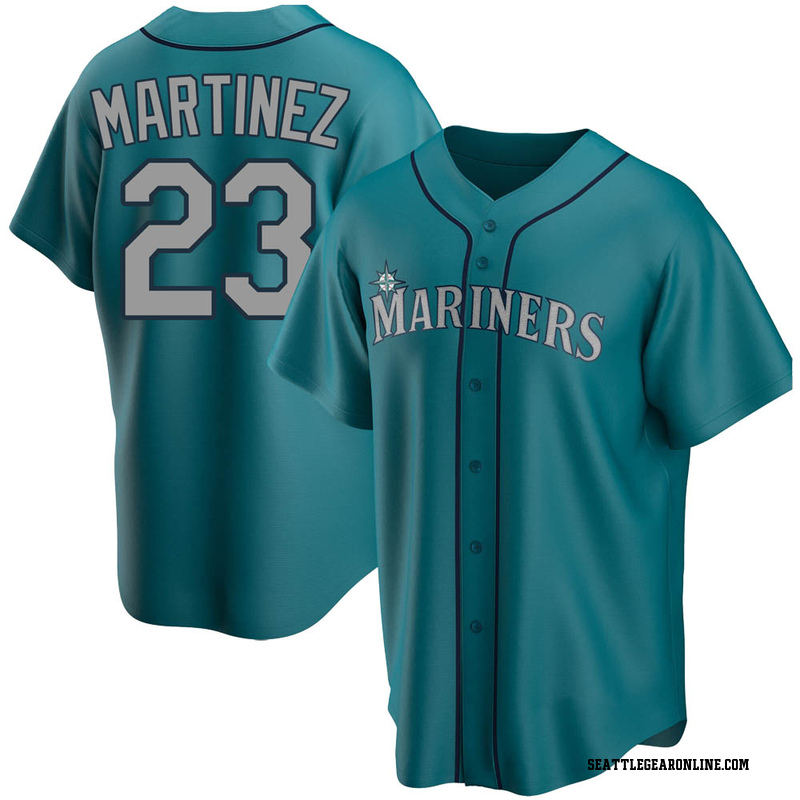 Men's Tino Martinez Seattle Mariners Name and Number Banner Wave T-Shirt -  Navy